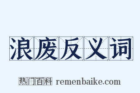 浪废反义词是什么意思的图片